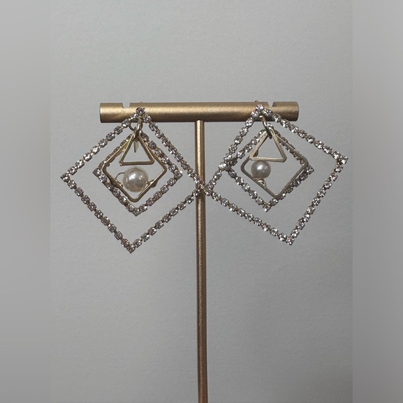 Rosantica Crystal and Pearl Drop Earrings